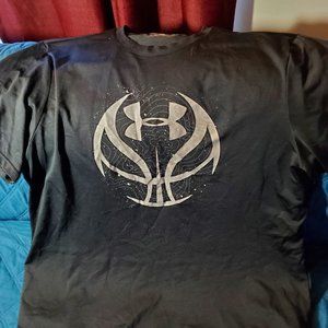 Under Amour black shirt.